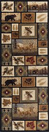 NTR6660 3x8 3 x 7 Runner Green, Brown & Beige Area Rug - Nature