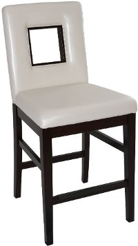 Soho White Modern Counter Stool