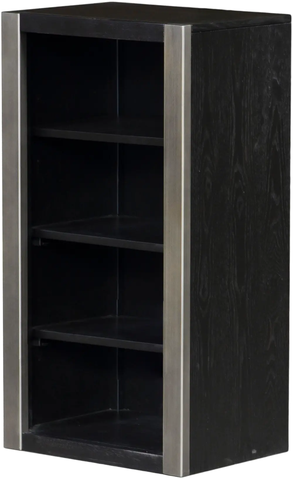 Graphite Brown & Metal Bookcase-1
