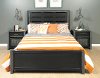 Clearance Graphite Brown & Metal Full Panel Bed