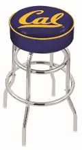 Chrome Double Ring Swivel Counter Height Stool - Cal U