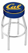 Chrome Cushion Swivel Counter Height Stool - Cal U