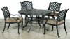Clearance 5 Piece Round Cast Patio Dining Set - Moab