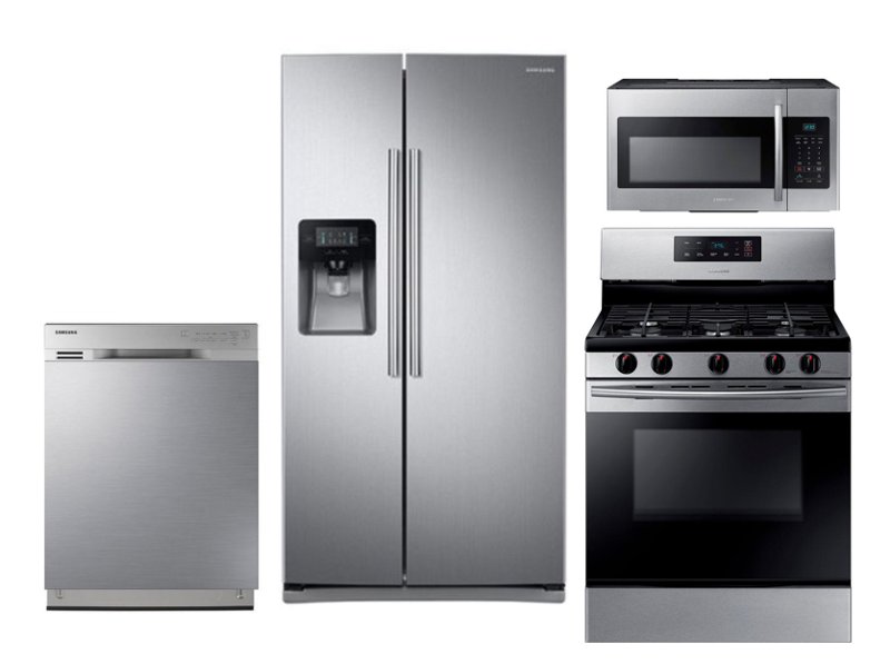 Samsung 4 Piece Gas Kitchen Appliance Package with 25 Cu ...