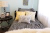 Beddy's Twin Modern Gray Ruffle Bedding Collection-2