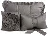 Beddy's Modern Gray Ruffle Pillow Collection