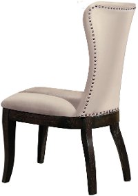 Ivory White Upholstered Dining Chair - Tessy-2