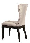 Ivory and Dark Oak Upholstered Traditional Dining Chair - Tessy-2