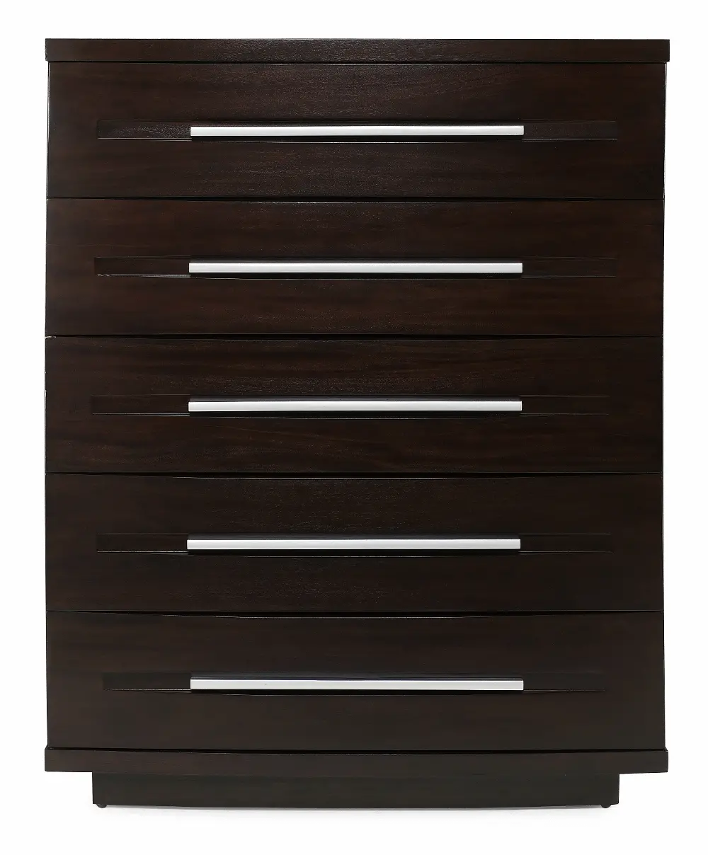 Marbella Coffee Brown 5-Drawer Chest of Drawers-1
