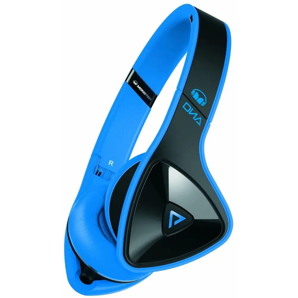 MH-DNA-ON-BK-BL-CA Monster Laser Blue DNA On-Ear Headphones-1