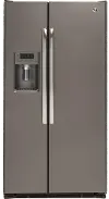 GZS22DMJES GE 22 cu ft Side by Side Refrigerator - Counter Depth Slate