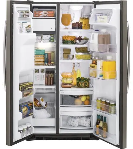 GZS22DMJES GE 22 cu ft Side by Side Refrigerator - Counter Depth Slate-5
