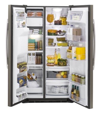 GZS22DMJES GE Side-by-Side Refrigerator - 36 Inch Slate Counter Depth-3