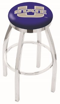 L8C2C25UtahSt Chrome 25 Inch Counter Stool - USU