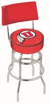 L7C425UtahUn 25 Inch Back Rest Counter Stool - U of U