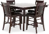Brent Dark Cherry 5 Piece Counter Height Dining Room Set