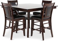 Dark Cherry 5 Piece Counter Height Dining Set - Brent
