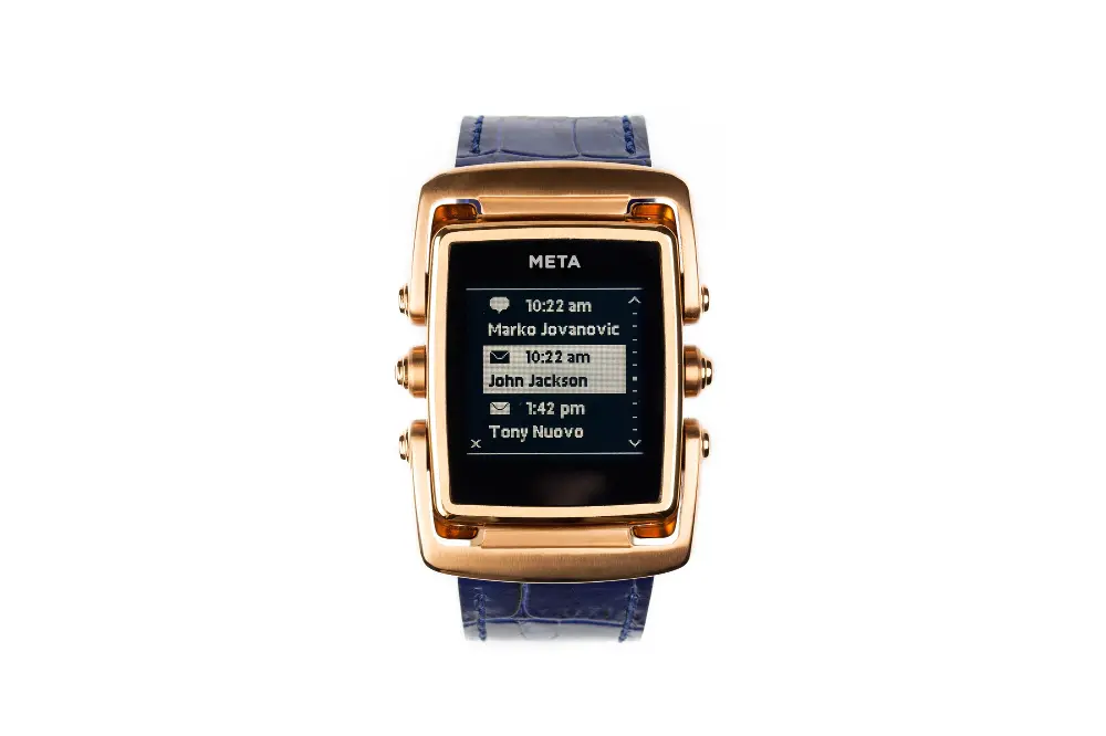 Meta M1 Limited Rose Gold & Blue Smart Watch-1