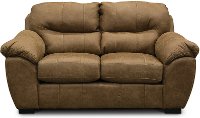 Casual Contemporary Silt Brown Loveseat - Grant