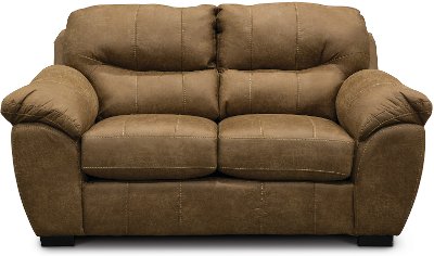 Casual Contemporary Silt Brown Loveseat - Grant