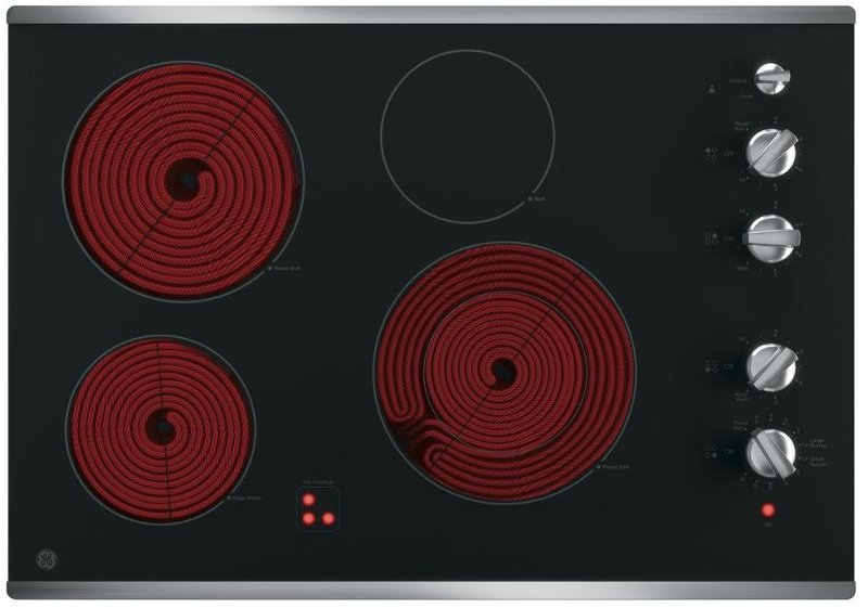 GE 30 Inch Electric Cooktop Black RC Willey Furniture Store