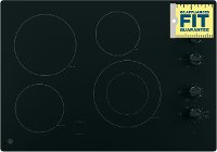 JP3530DJBB GE 30 Inch Smoothtop Electric Cooktop with Black Knobs - Black-3