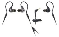 ATH-SPORT3BK,IPX5BLK Audio Technica ATH-SPORT3 SonicSport In-Ear Headphones - Black