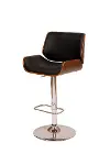 London Black Swivel Adjustable Bar Stool