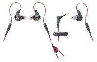 ATH-SPORT3RD,IPX5RED Audio Technica ATH-SPORT3 SonicSport In-Ear Headphones - Red