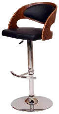LCMASWBABLWA Malibu Black Walnut Swivel Adjustable Bar Stool