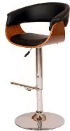Black/ Walnut Swivel Adjustable Bar Stool - Paris