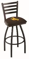 25 Inch Ladder Back Swivel Counter Stool - University of Wyoming