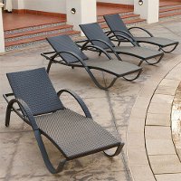 OP-PEAL-DEC-4E-K Black Loungers 4-pack - Deco