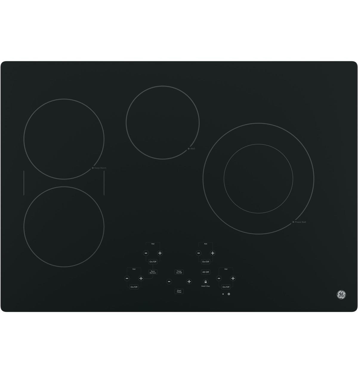JP5030DJBB GE 30 Inch Smoothtop Electric Cooktop - Black-3