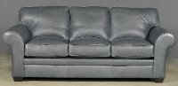 L7902-30017-98SO Zachary Gray Leather Classic Contemporary Sofa