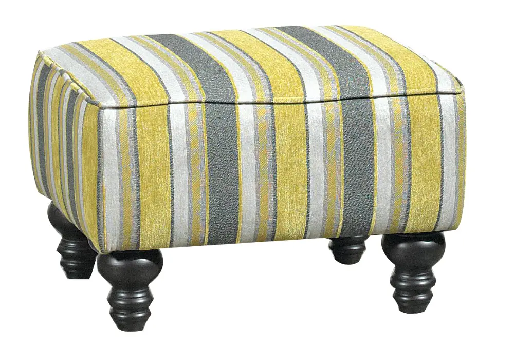 Benchmark Yellow Striped Upholstered Casual Classic Chair-1