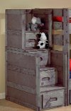 Fort Driftwood Rustic Stairway Chest