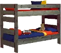Rustic Driftwood Gray Twin-over-Twin Bunk Bed - Fort