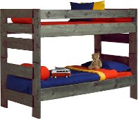 Rustic Driftwood Gray Twin-over-Twin Bunk Bed - Fort