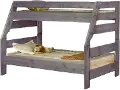 Fort Driftwood Gray Twin-over-Full Bunk Bed