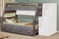 Fort Rustic Driftwood Twin-over-Full Bunk Bed