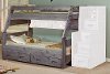 Rustic Driftwood Twin-over-Full Bunk Bed - Fort