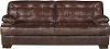 Contemporary Brown Leather-Match Contemporary Sofa - Amarillo