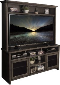 Dark Gray 2 Piece Contemporary Entertainment Center - Vox