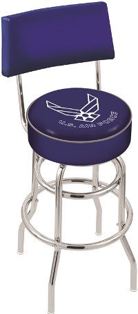 L7C425AirFor 25 Inch Back Rest Counter Stool - US Air Force