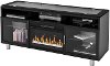 72 Inch Black Fireplace Media TV Stand