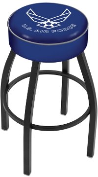 L8B125AirFor Black 25 Inch Cushion Counter Stool - US Air Force