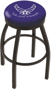 L8B2B25AirFor Black 25 Inch Counter Stool - US Air Force