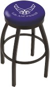 Black 25 Inch Swivel Counter Stool - US Air Force