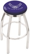L8C2C25AirFor Chrome 25 Inch Counter Stool - US Air Force